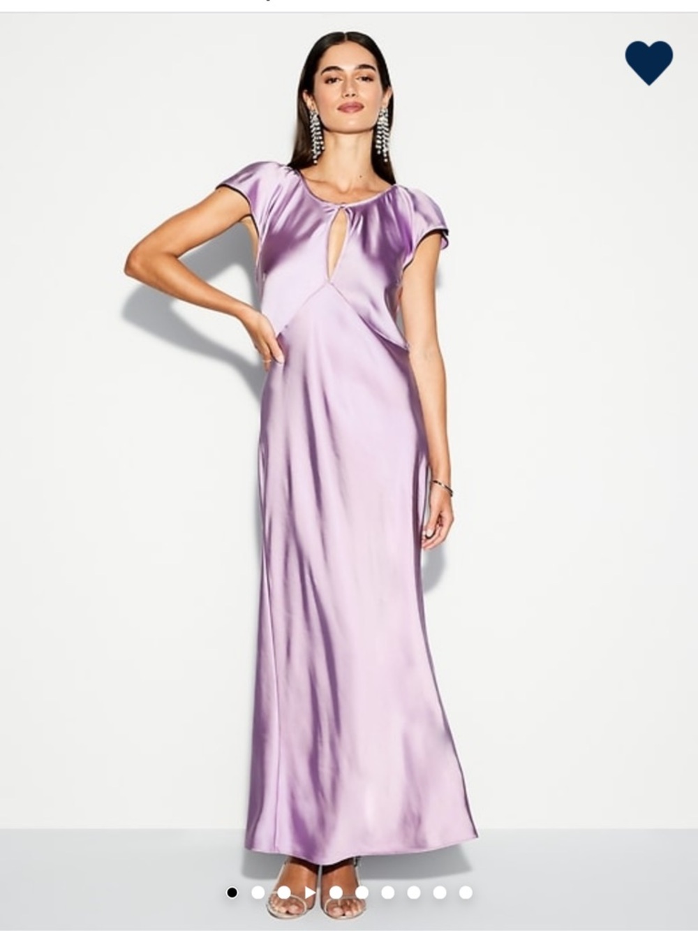 💜Old Navy Flutter Sleeve Satin Maxi Dress